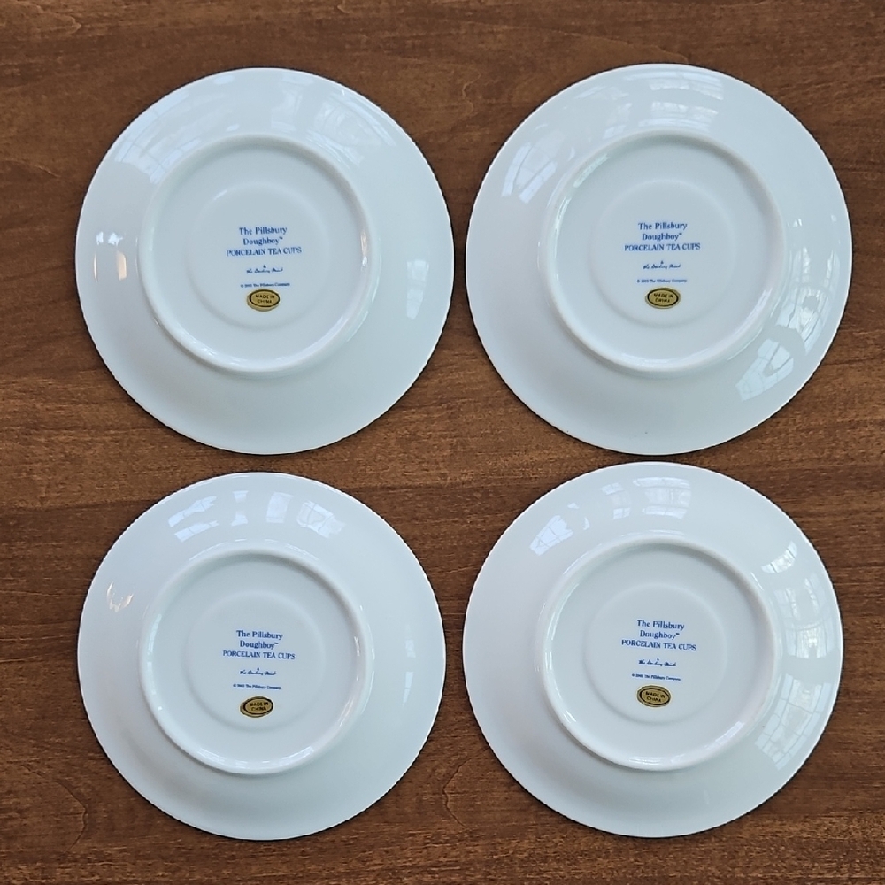 The Pillsbury Doughboy Porcelain Teacup Set of 4 - Picture 5 of 15